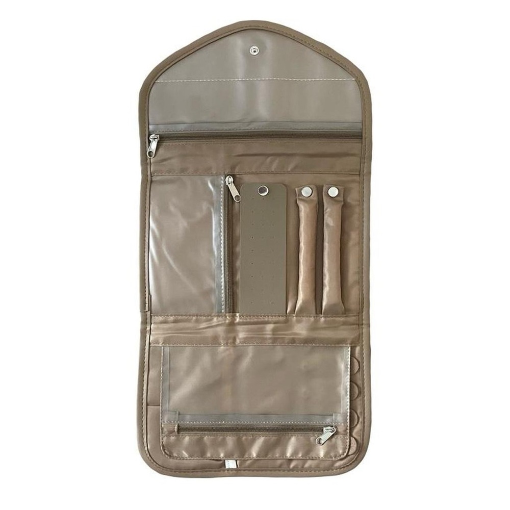 8 Other Reasons Tan Cosmetic and Jewelry Bag